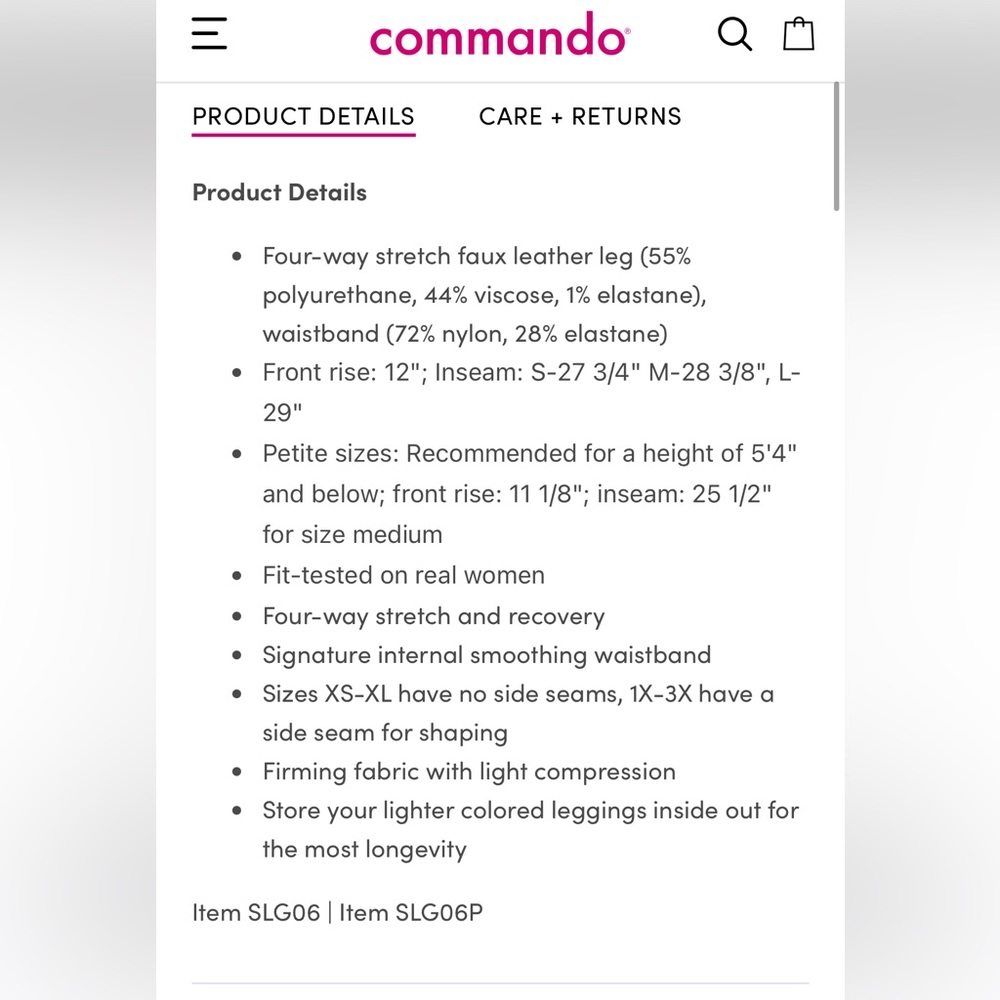 Commando Leather Legging Size Small - image 4